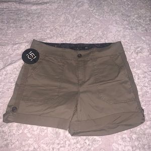 Army Green Mom Cargo Shorts
